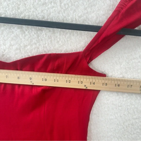 Reformation Bryson Dress in Cherry Red New Size O - Picture 9 of 14